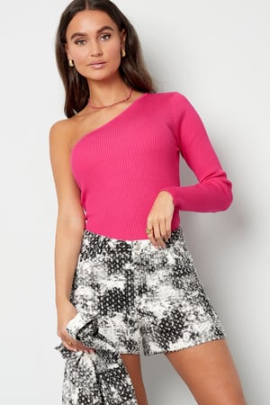 Warmes gestricktes One-Shoulder-Top – grün h5 Bild8